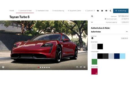 Porsche Taycan Turbo S Konfigurator Vollausstattung