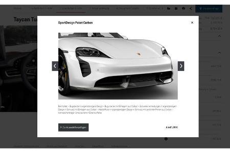 Porsche Taycan Turbo S Konfigurator Vollausstattung