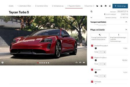 Porsche Taycan Turbo S Konfigurator Vollausstattung
