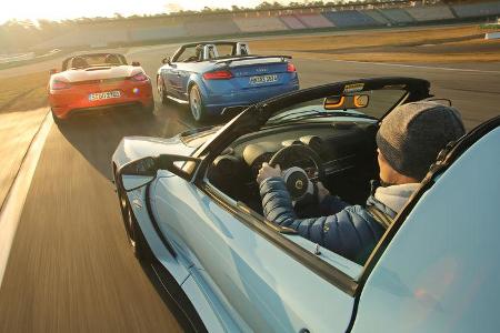 Audi TT RS Roadster, Lotus Exige Sport 380 Roadster, Porsche 718 Boxster S