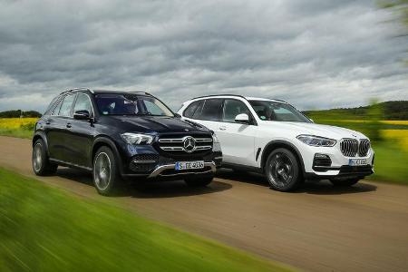 BMW X5 xDrive 30d, Mercedes GLE 350 d 4Matic, Exterieur