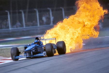 Jarno Trulli - Prost Honda in Flammen