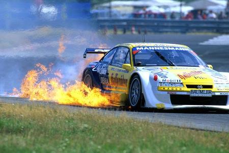 Feuer am Opel Calibra - Klaus Ludwig