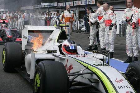 Barrichello - Feuer am Brawn