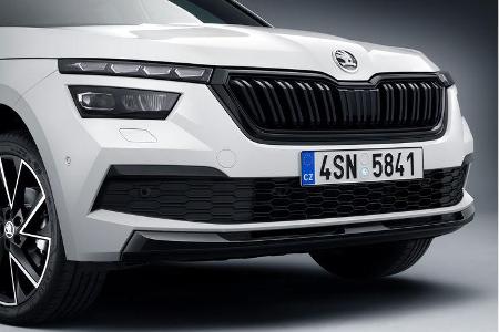Außen setzen die Skoda-Designer auf viele schwarze Elemente. Besonders auffällig ist der in hochglänzendem Schwarz gehaltene...
