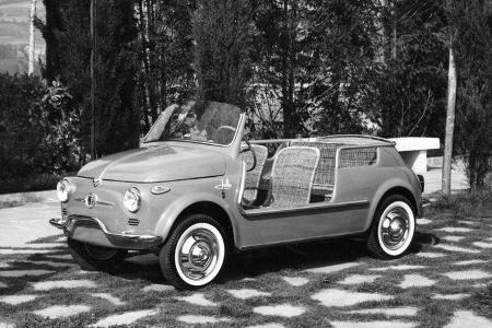 Ghia baute den Fiat 500 Jolly für Fiat-Boss Gianni Agnelli. Doch auch andere Prominente fuhren den kleinen Strandwagen.