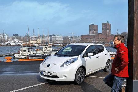 Nissan Leaf, Seitenansicht, Oslo