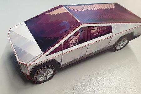 Tesla Cybertruck Papiermodell von folduptoys.com