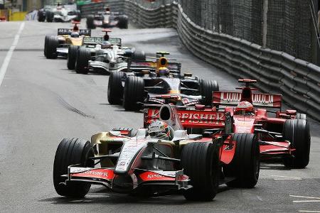 Die größte Chance auf Punkte besaß Adrian Sutil in Monaco. Doch kurz vor dem Ziel rauschte dem Bayer Kimi Räikkönen ins Heck.