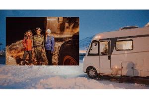 Schneesturm am Nordkap überrascht Camper