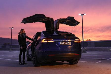 Tesla Model X Maximale Reichweite, Exterieur