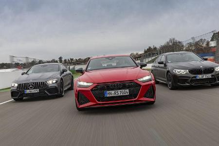 Audi RS 7 Sportback, BMW M5 Competition, Mecedes AMG GT 63 4-Türer Coupe, Exterieur