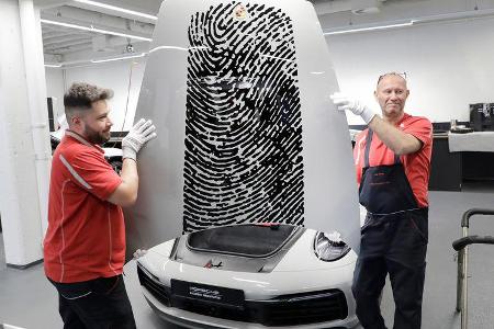 Porsche Exclusive Manufaktur Direct Printing Fingerabdruck