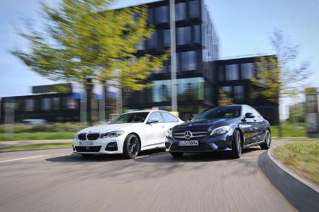BMW 320 d, Mercedes C 220 d, Exterieur BMW 320 d, Mercedes C 220 d, Exterieur