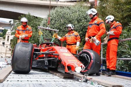 Sebastian Vettel - Crash - Ferrari - Formel 1 - GP Monaco - 25. Mai 2019