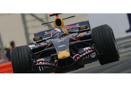 David Coulthard geht anfangs ein hohes Tempo, bricht aber am Ende ein.