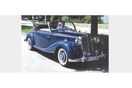 Veit Wagenseil und Siegfried Richter auf Mercedes-Benz 170 S Cabriolet A: 1,7-Liter-Reihenvierzylinder, 52 PS, Baujahr 1950