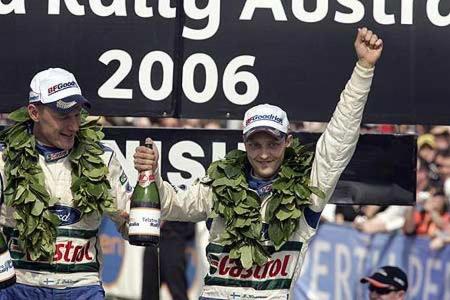 Für Hirvonen endete das Wochenende ganz oben auf dem Podium.