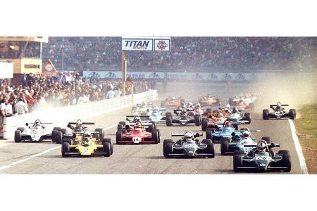 Formel 2-EM-Finale 1980: Mansell vor seinem Ralt-Teamkollegen Lees und den March von Winkelhock und dem späteren Sieger Fabi.