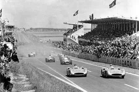 Karl Kling - Juan Manuel Fangio - Mercedes W 196 R - GP Frankreich 1954 - Reims