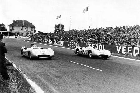Juan Manuel Fangio - Karl Kling - Mercedes W 196 R - GP Frankreich 1954 - Reims