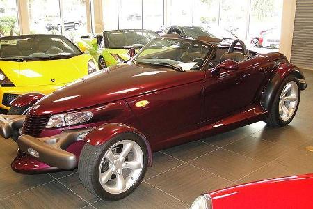 Plymouth Prowler: 18 mal bei Mobile.de vertreten. Preisspanne: zwischen 26.800 und 53.900 Euro.