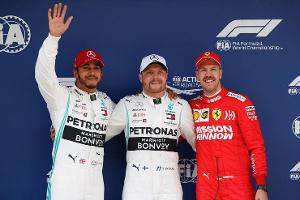 Bottas auf Pole vor Hamilton und Ferrari