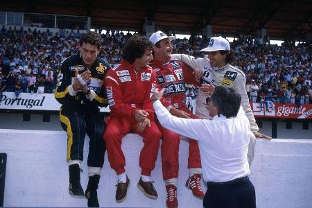 Senna, Prost, Mansell, Piquet - Estoril 1986
