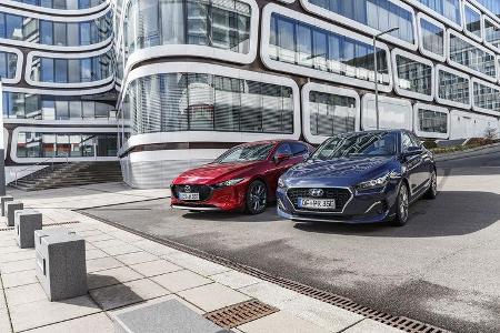 Hyundai i30 Fastback 1.4 T-GDI, Mazda 3 G 2.0, Exterieur