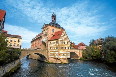 Das Alte Rathaus ist Wahrzeichen von Bamberg
