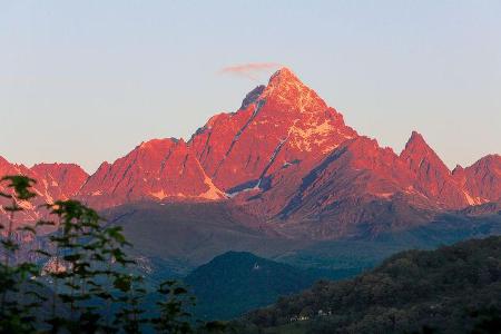 Monviso-Gipfel von Paesana im Po-Tal