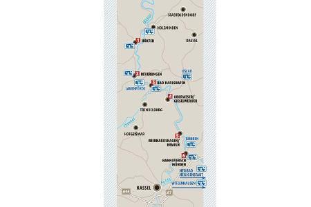Karte Region Weserbergland