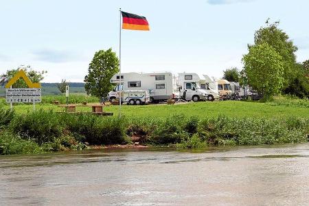 Stellplatz Lauenförde beim Yachthafen