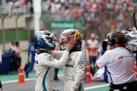 Hamilton - Bottas - GP Brasilien 2018 - Rennen