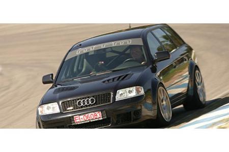 Das umfangreich einstellbare Rennfahrwerk des MTM-RS6 ist eine ...