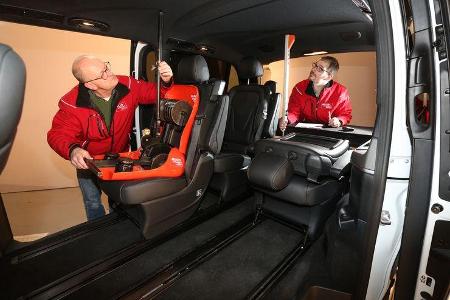 Mercedes V 250 Bluetec, Sitze, Abmessungen
