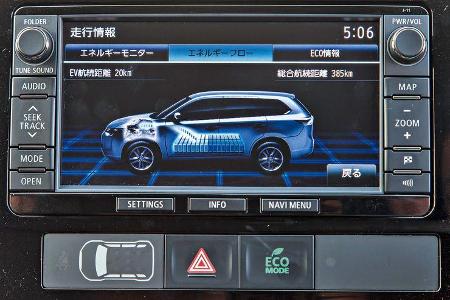 Mitsubishi Outlander PHEV, Bordmonitor, Display