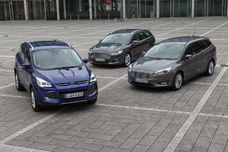 Ford Focus, Ford Mondeo, Ford Kuga, Frontansicht