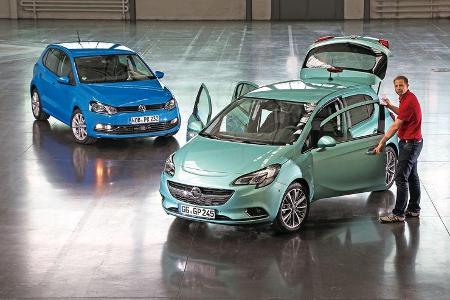 Opel Corsa, VW Polo, Frontansicht