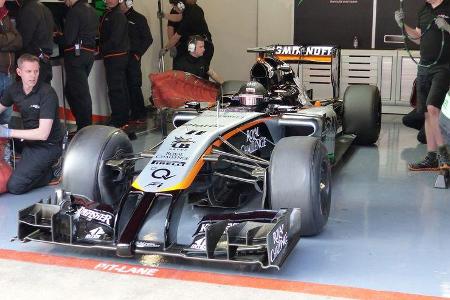 Sergio Perez - Force India - Formel 1-Test - Barcelona - 19. Februar 2015