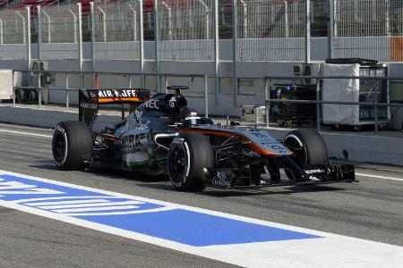 Sergio Perez - Force India - Formel 1-Test - Barcelona - 19. Februar 2015