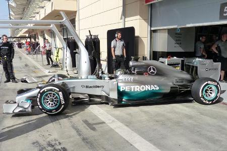 Nico Rosberg - Mercedes - Formel 1 - Bahrain - Test - 1. März 2014 Nico Rosberg - Mercedes - Formel 1 - Bahrain - Test - 1. März 2014