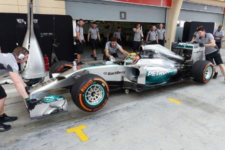 Lewis Hamilton - Mercedes - Formel 1 - Test - Bahrain - 28. Februar 2014