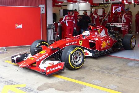 Sebastian Vettel - Ferrari - Formel 1-Test - Barcelona - 21. Februar 2015