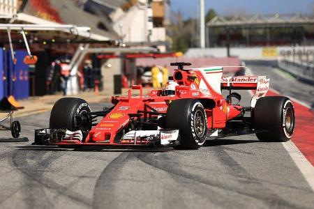 Sebastian Vettel - Ferrari - Formel 1 - Test - Barcelona - 7. März 2017