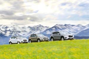 Hyundai ix35, Mazda CX-5 und VW Tiguan im Test