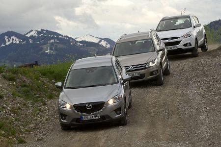 Hyundai ix35 2.0 CRDi, Mazda CX-5 2.2 D, VW Tiguan 2.0 TDI
