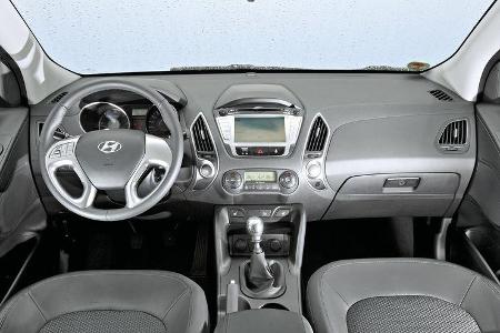 Hyundai ix35 2.0 CRDi, Cockpit, Lenkrad