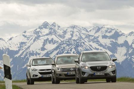 Hyundai ix35 2.0 CRDi, Mazda CX-5 2.2 D, VW Tiguan 2.0 TDI
