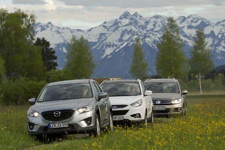 Hyundai ix35 2.0 CRDi, Mazda CX-5 2.2 D, VW Tiguan 2.0 TDI